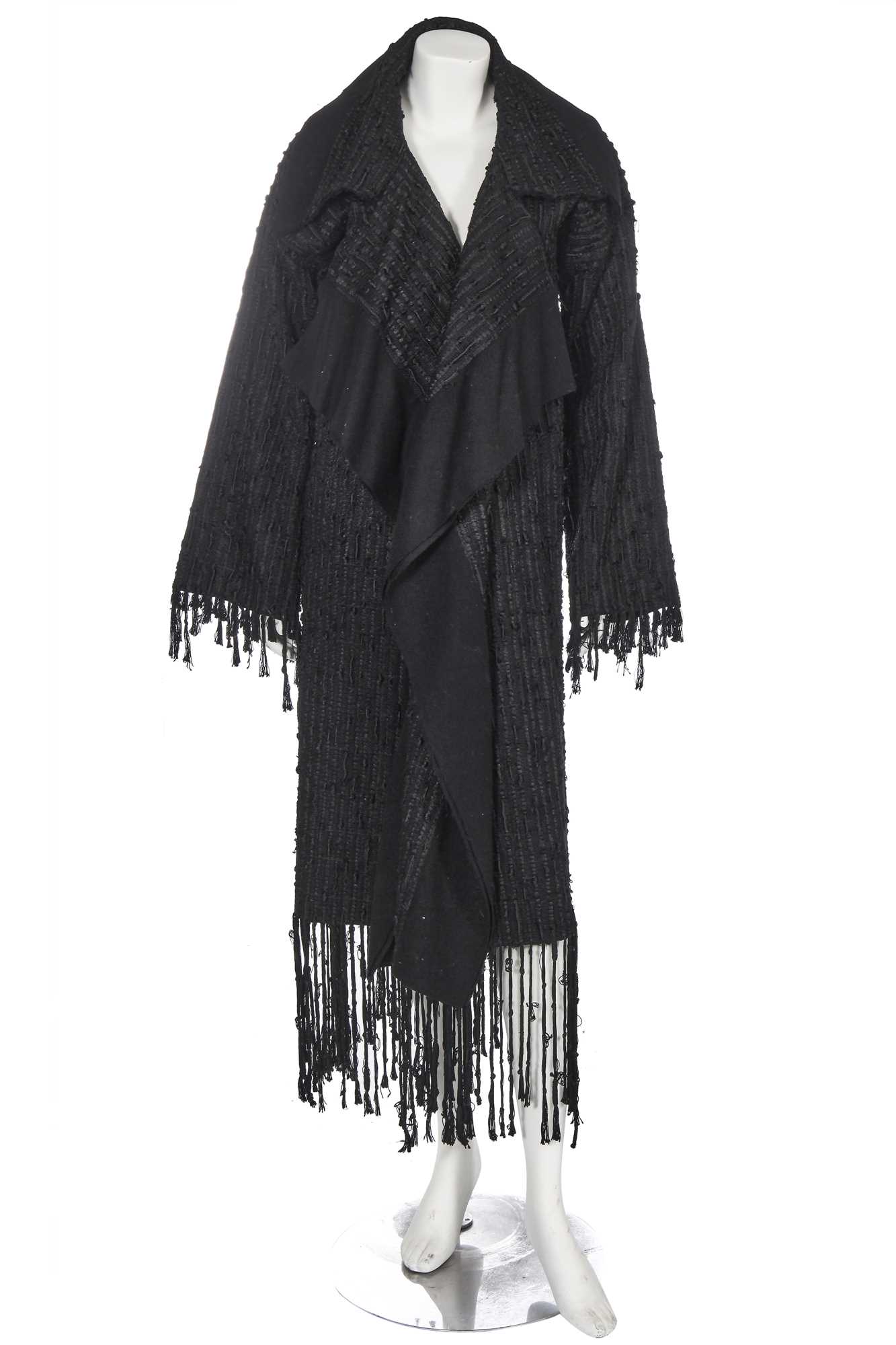 Lot 74 - A Gucci black felted wool and viscose coat, 2000s