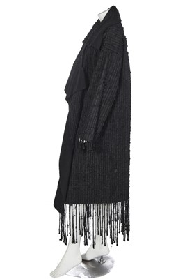 Lot 74 - A Gucci black felted wool and viscose coat, 2000s