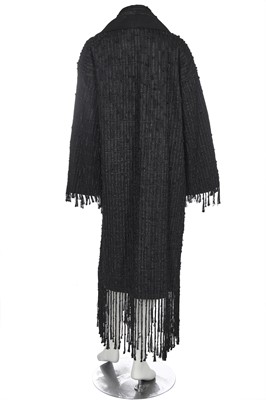 Lot 74 - A Gucci black felted wool and viscose coat, 2000s