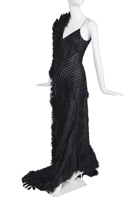Lot 155 - A fine Alexander McQueen black organza evening gown, 'Voss' collection, Spring-Summer 2001