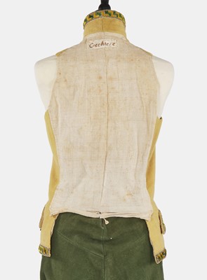 Lot 5 - A green wool coachman's livery ensemble, Italian, early 19th century