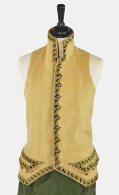 Lot 5 - A green wool coachman's livery ensemble, Italian, early 19th century