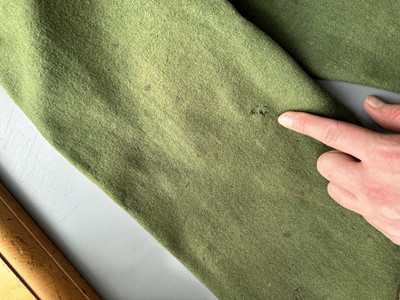Lot 5 - A green wool coachman's livery ensemble, Italian, early 19th century