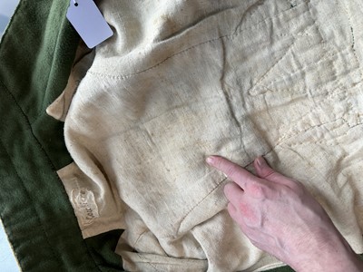 Lot 5 - A green wool coachman's livery ensemble, Italian, early 19th century