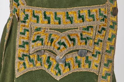 Lot 5 - A green wool coachman's livery ensemble, Italian, early 19th century