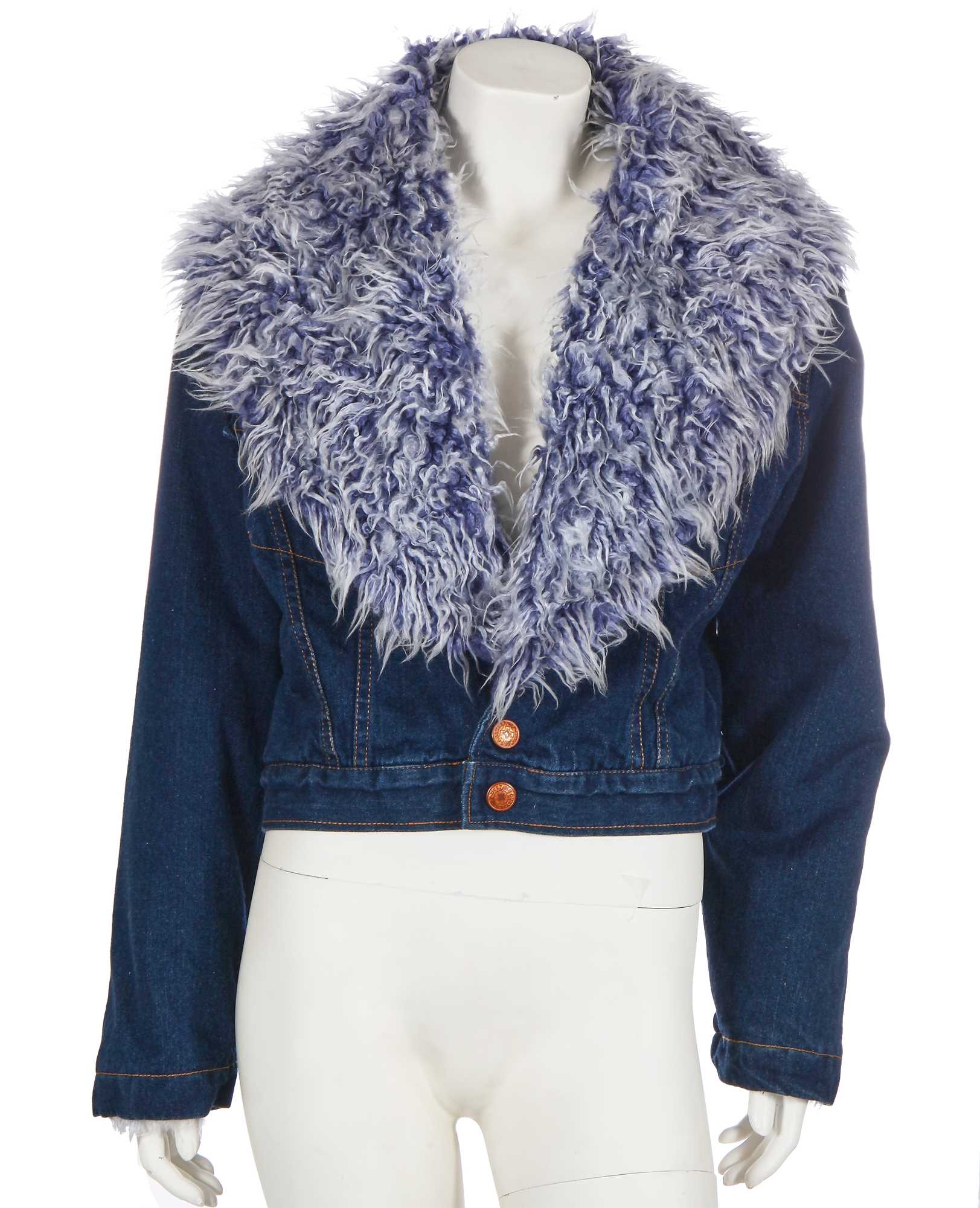 Lot 165 - A Jean Paul Gaultier denim and faux-fur