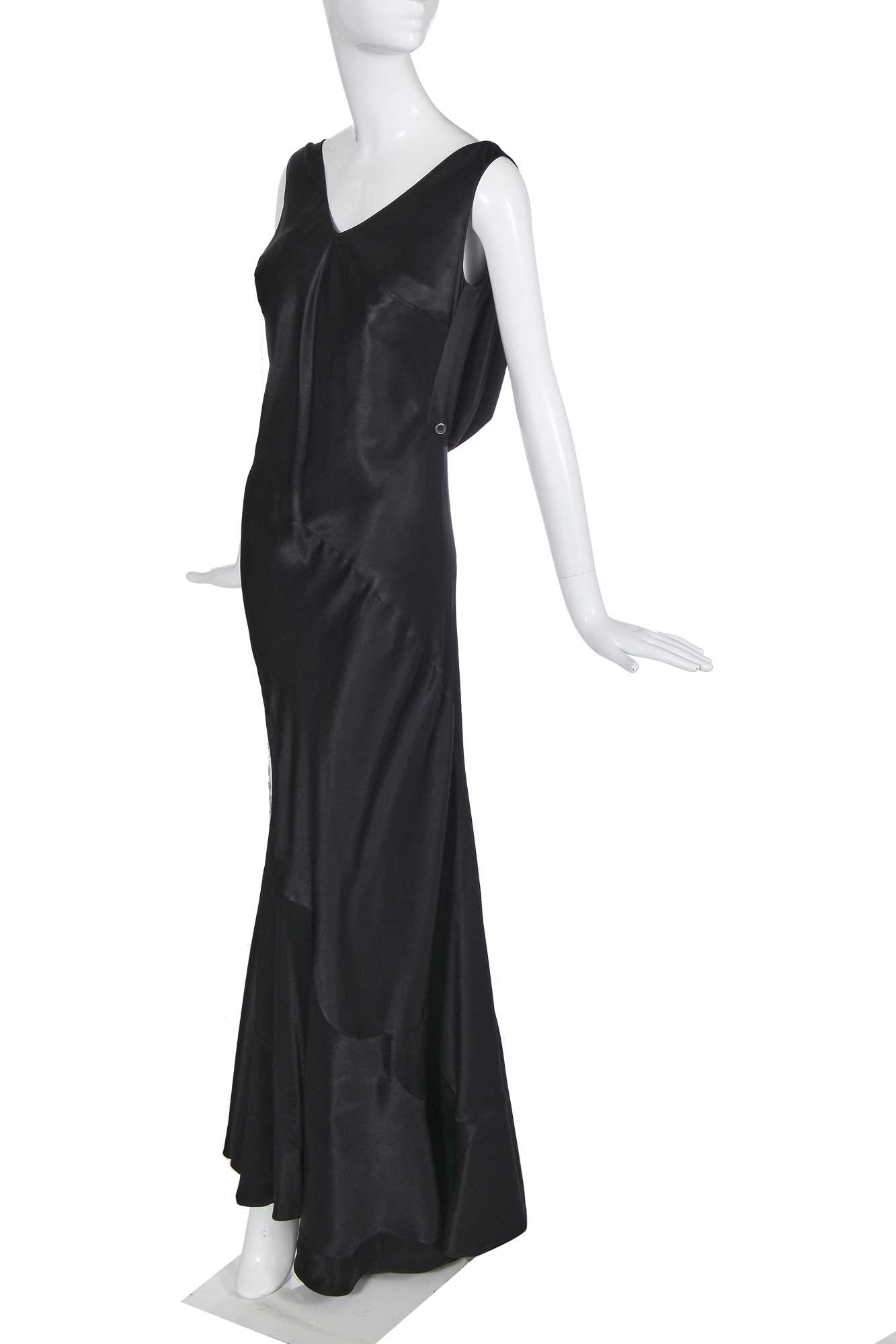 Lot 233 - A John Galliano black bias cut evening gown, Lot 233 - A John Galliano black bias cut evening gown,