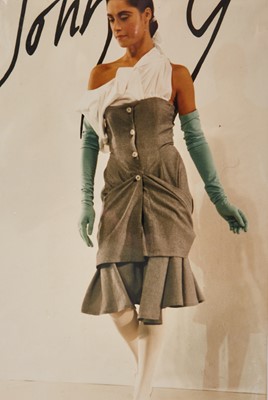 Lot 329 - John Galliano fashion sketch and related ephemera for 'Blanche DuBois', Spring-Summer, 1988