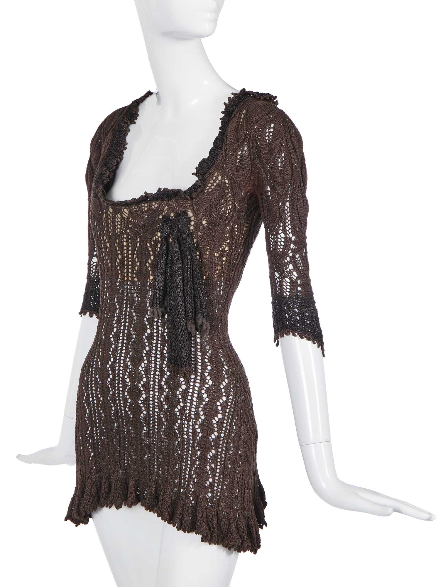 Lot 237 - A Vivienne Westwood brown knitted dress, Lot 237 - A Vivienne Westwood brown knitted dress,