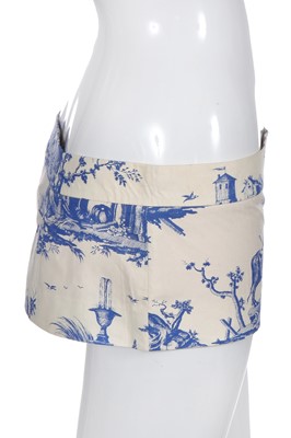 Lot 181 - A Vivienne Westwood printed cotton micro mini skirt, probably 'Les Femmes Ne Connaissent Pas Toute Leur Coquetterie', Spring-Summer 1996