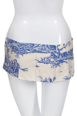 Lot 181 - A Vivienne Westwood printed cotton micro mini skirt, probably 'Les Femmes Ne Connaissent Pas Toute Leur Coquetterie', Spring-Summer 1996