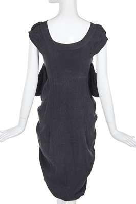 Lot 344 - A rare Westwood/McLaren black seersucker cotton dress, 'Hypnos' collection Spring-Summer 1984