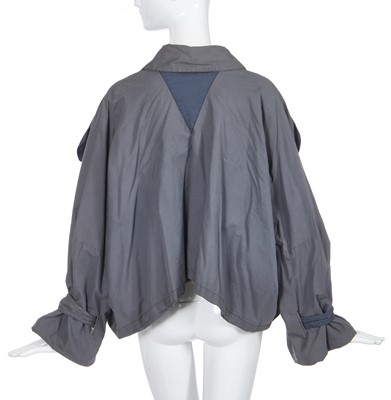 Lot 346 - A rare Vivienne Westwood blue cotton jacket, probably 'Clint Eastwood ' collection, Autumn-Winter 1984-85