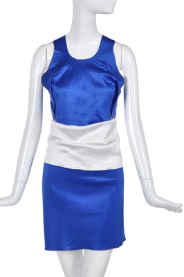 Lot 351 - A Westwood/McLaren blue nylon two-piece ensemble, 'Hypnos' collection, Spring-Summer 1984
