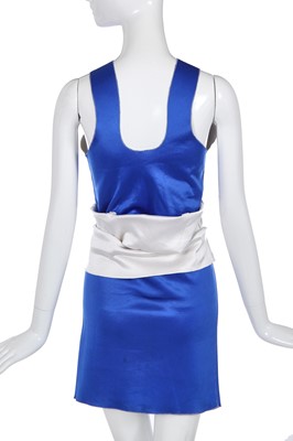 Lot 351 - A Westwood/McLaren blue nylon two-piece ensemble, 'Hypnos' collection, Spring-Summer 1984