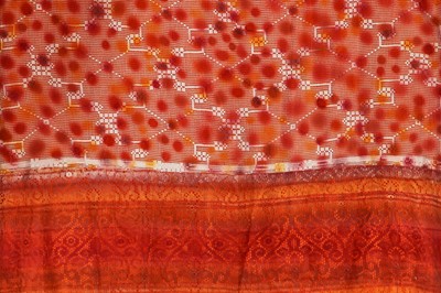 Lot 391 - A Catherine Buckley painted lace dress, 1970s