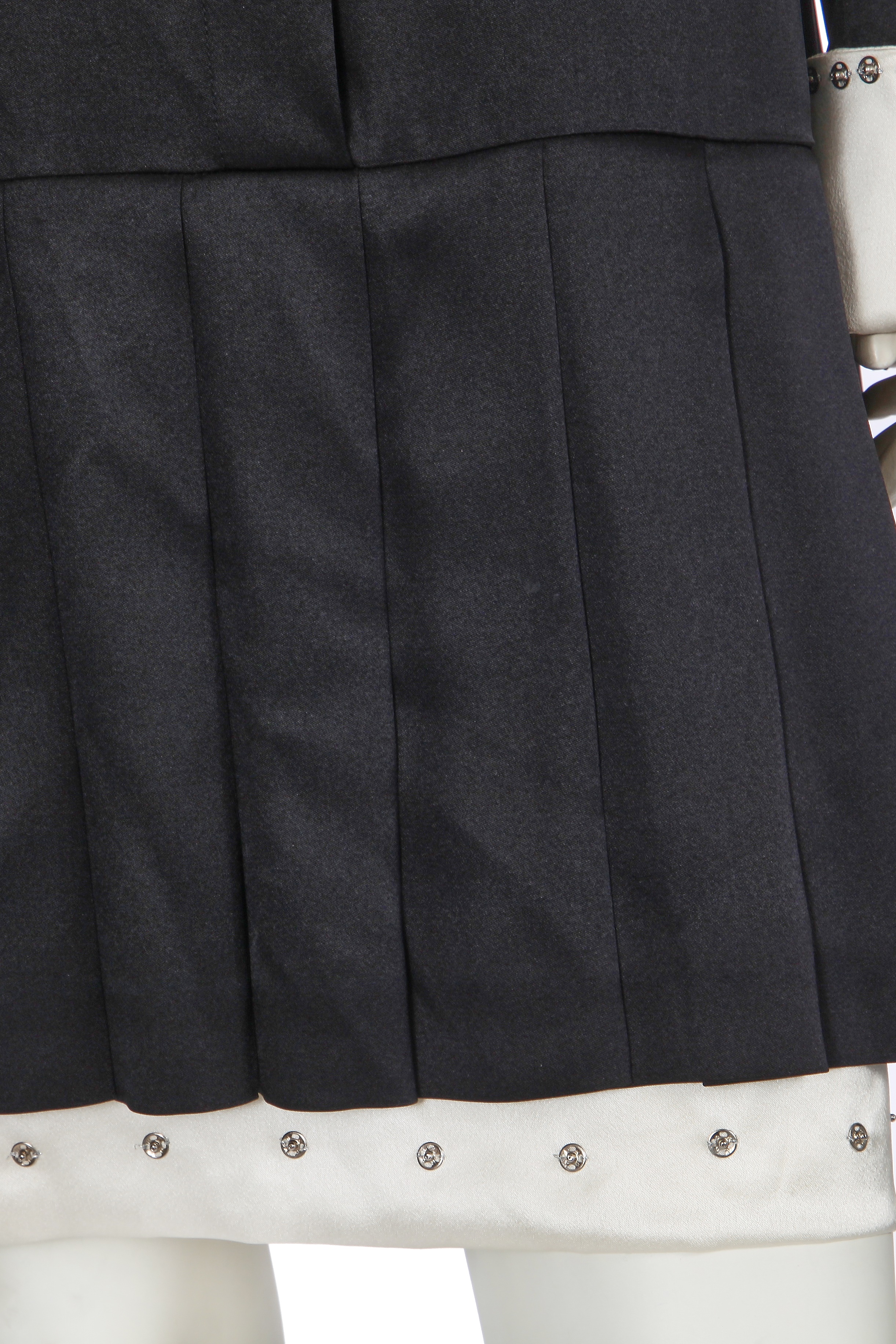 Lot 35 - A Chanel black and white silk dress, Lot 35 - A Chanel black and white silk dress,