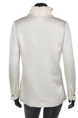 Lot 14 - A Chanel white silk blouse/jacket, modern