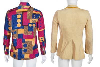 Lot 201 - A South Sea Bubble Ltd men's cotton suit, jacket and shirt, 1970s