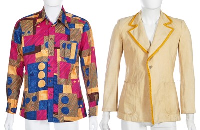 Lot 201 - A South Sea Bubble Ltd men's cotton suit, jacket and shirt, 1970s