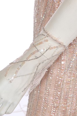 Lot 43 - A Jenny Packham sequined pink evening gown, 2010s