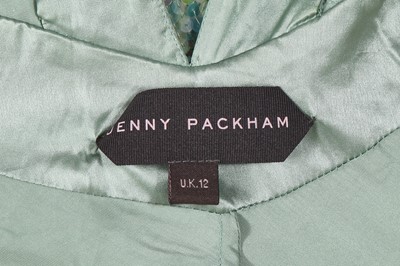 Lot 42 - A Jenny Packham seafoam green sequined evening gown, circa 2010