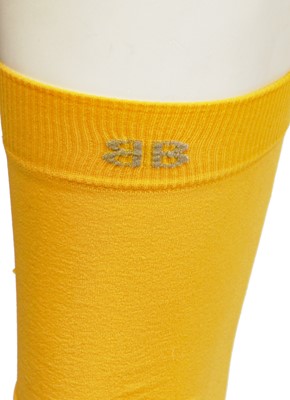 Lot 48 - A pair of Balenciaga by Demna Gvasalia yellow 'knife' sock boots, Autumn-Winter 2017-18