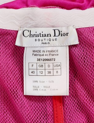 Lot 154 - A Christian Dior by John Galliano shocking pink viscose jersey dress, 'Tough Chic' collection, Spring-Summer 2003