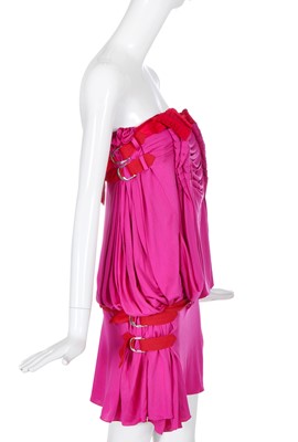 Lot 154 - A Christian Dior by John Galliano shocking pink viscose jersey dress, 'Tough Chic' collection, Spring-Summer 2003