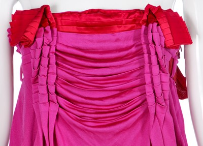 Lot 154 - A Christian Dior by John Galliano shocking pink viscose jersey dress, 'Tough Chic' collection, Spring-Summer 2003