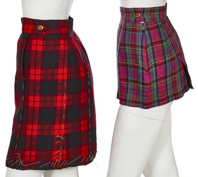 Lot 257 - Two Vivienne Westwood tartan skirts, circa 1990