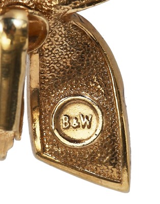 Lot 32 - A Butler & Wilson brooch and earrings set, 1990s