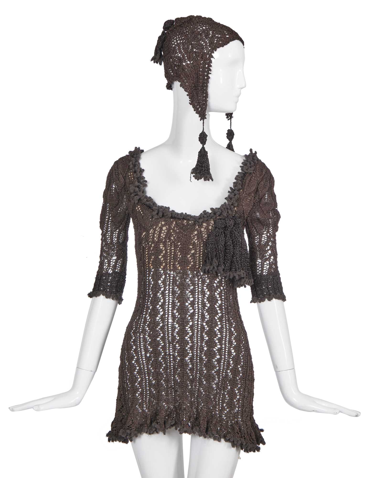 Lot 103 - A Vivienne Westwood brown knitted ensemble, '