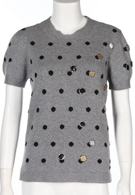 Lot 66 - A Chanel black tweed jacket, 2005, labelled,...