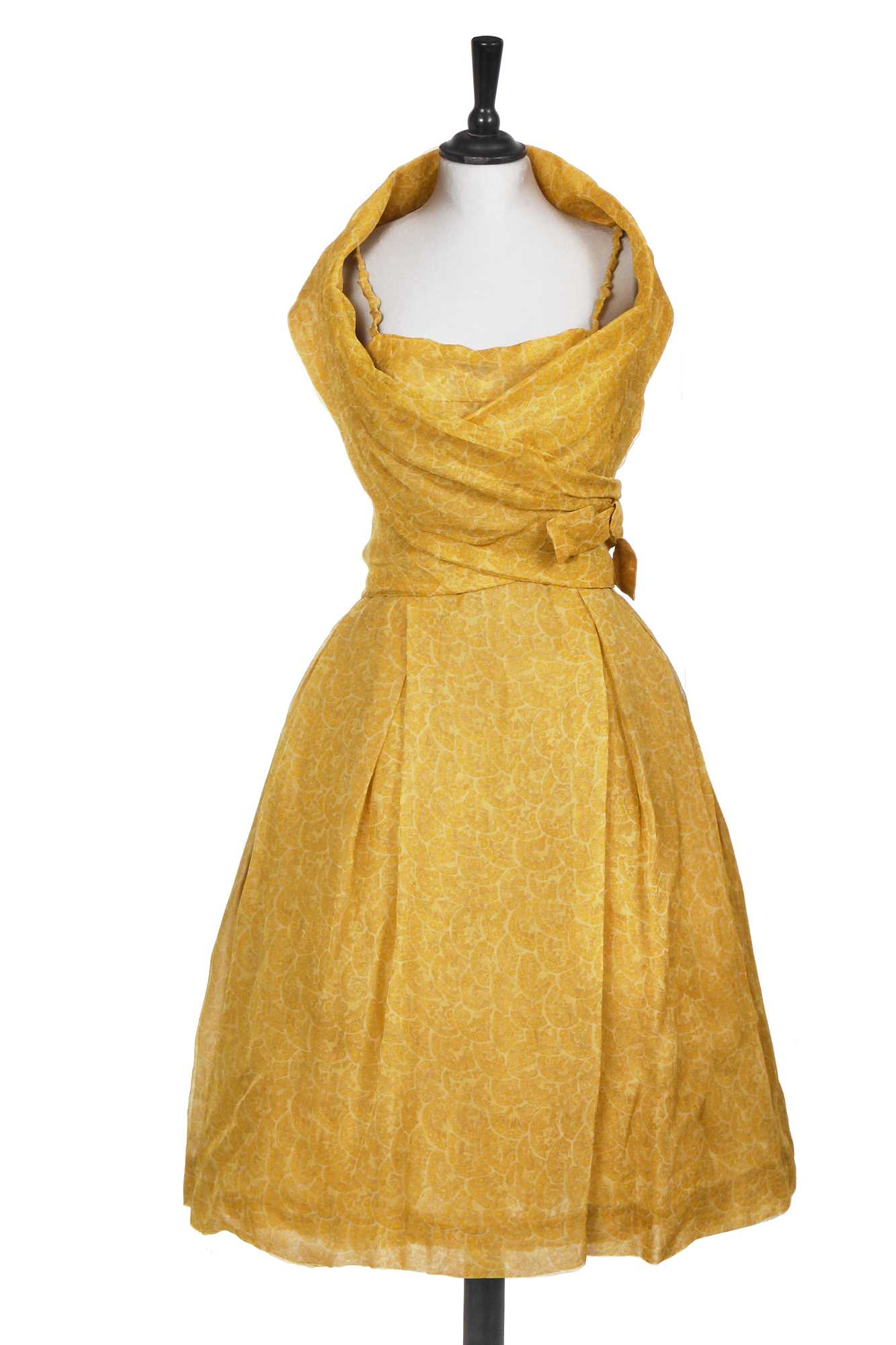 Lot 370 - A Christian Dior London yellow organza