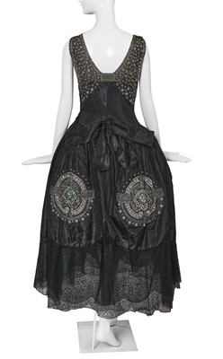 Lot 408 - A Jeanne Lanvin black taffeta robe de style, Lot 408 - A Jeanne Lanvin black taffeta robe de style,