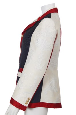 Lot 13 - A Thom Browne men's tricolour cotton-blend brocatelle jacket, probably Spring-Summer 2014