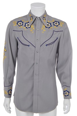 Lot 118 - Four men's embellished wool Western shirts, mid-20th century