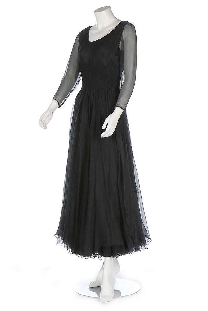 Lot 36 - Three couture black evening gowns, late...