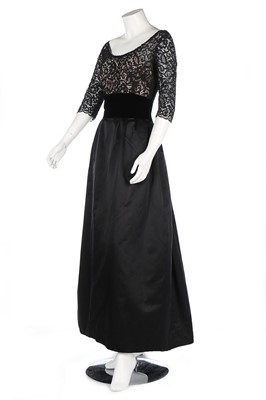 Lot 36 - Three couture black evening gowns, late...