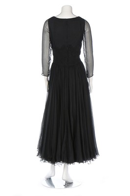 Lot 36 - Three couture black evening gowns, late...