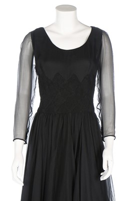 Lot 36 - Three couture black evening gowns, late...
