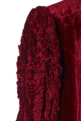 Lot 452 - An Elizabeth Handley Seymour burgundy velvet opera coat, circa 1935