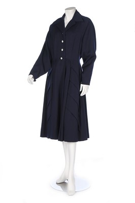 Lot 22 - A Givenchy couture black wool and satin faced...
