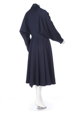 Lot 22 - A Givenchy couture black wool and satin faced...