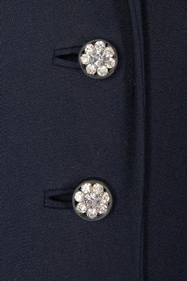 Lot 22 - A Givenchy couture black wool and satin faced...