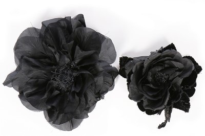Lot 22 - A Givenchy couture black wool and satin faced...