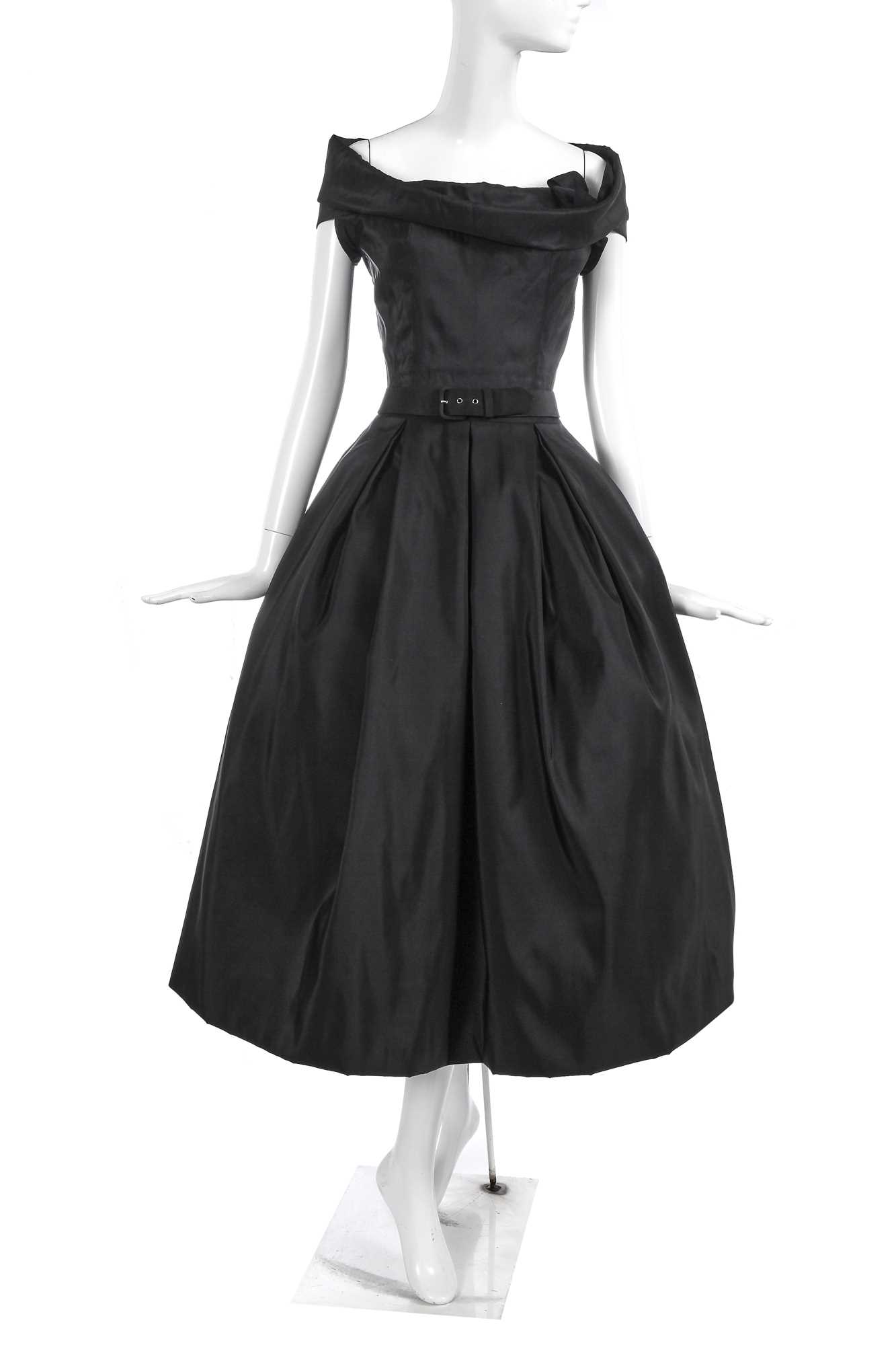 Lot 430 - A Christian Dior haute couture black faille ' Lot 430 - A Christian Dior haute couture black faille '