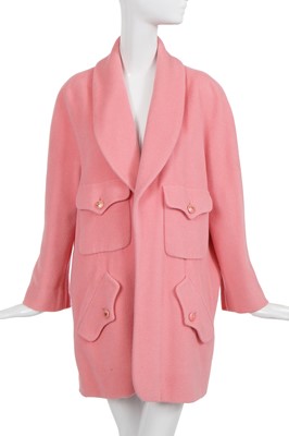 Lot 31 - A Chanel by Karl Lagerfeld pink wool coat, mid-1990s