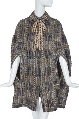 Lot 7 - A Chanel by Karl Lagerfeld knitted wool-blend cape, 'Paris-Rome' collection, Métiers d'Art, Pre-Fall 2016